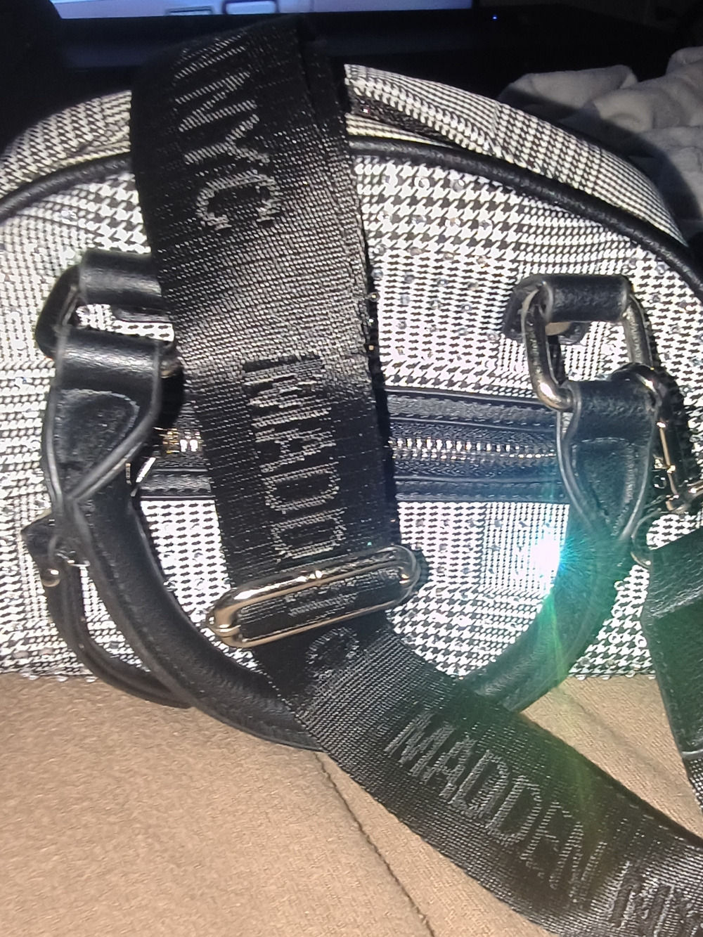 Madden NYC Women’s Black/White Plaid Mini Purse